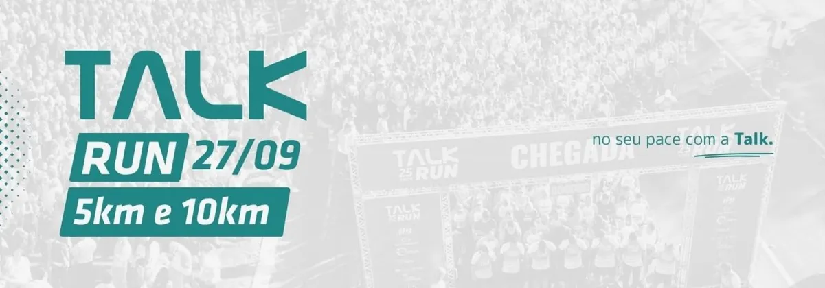 Imagem de divulgação da corrida Talk Run 2026
