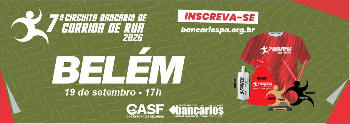 Imagem de divulgação da corrida 7º Circuito Bancário De Corrida De Rua 2026