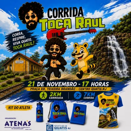 Imagem de divulgação da corrida Corrida Toca Raul Quatis