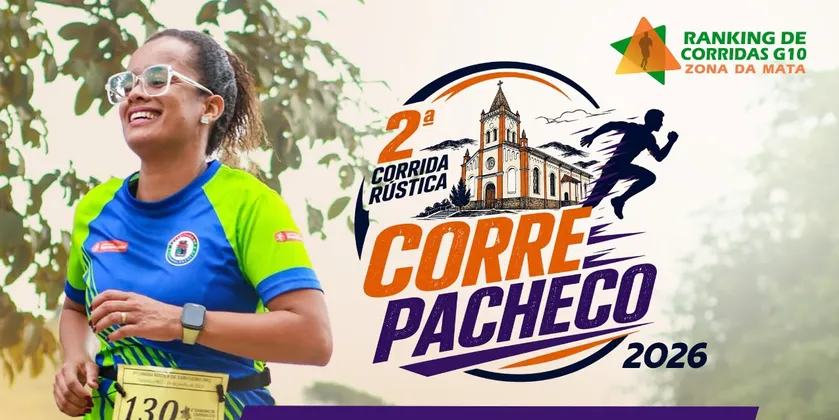 Imagem de divulgação da corrida 2ª Corrida Rústica Corre Pacheco