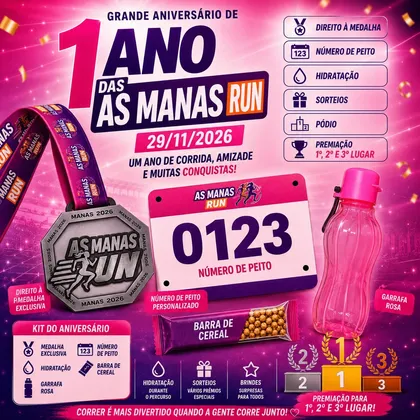Imagem de divulgação da corrida As Manas Run