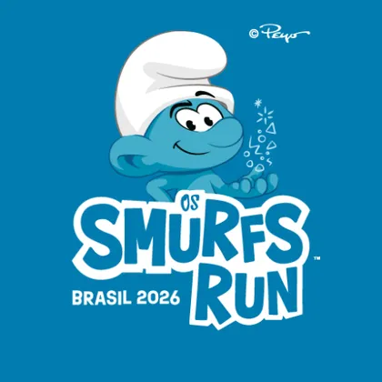 Imagem de divulgação da corrida Smurfs Run Riomar Fortaleza Shopping