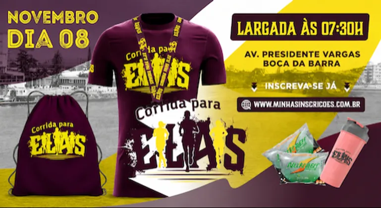 Imagem de divulgação da corrida Corrida Para Elas - 4 Etapa