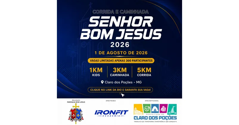Imagem de divulgação da corrida Corrida E Caminhada Senhor Bom Jesus 2026