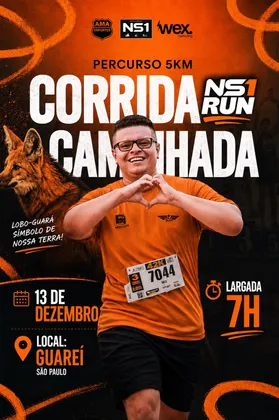 Imagem de divulgação da corrida Corrida E Caminhada Ns1 Run Guarei Sp