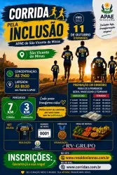Imagem de divulgação da corrida 1 Corrida Da Apae De São Vicente De Minas