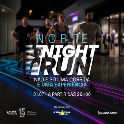 Imagem de divulgação da corrida Norte Night Run