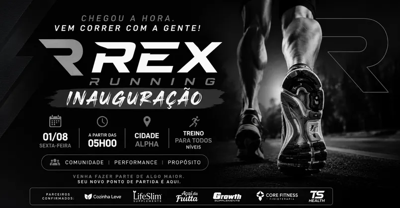 Imagem de divulgação da corrida Inauguração REX RUNNIG