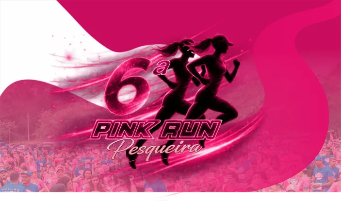 Imagem de divulgação da corrida 6ª Pesqueira Pink Run