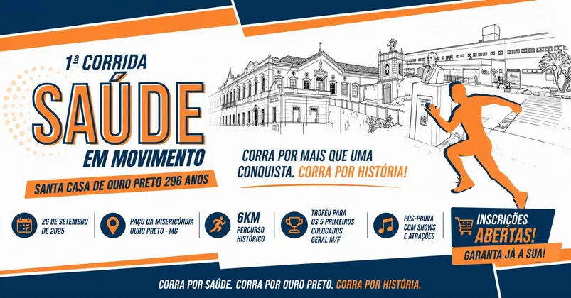 Imagem de divulgação da corrida 1ª Corrida Saúde em Movimento