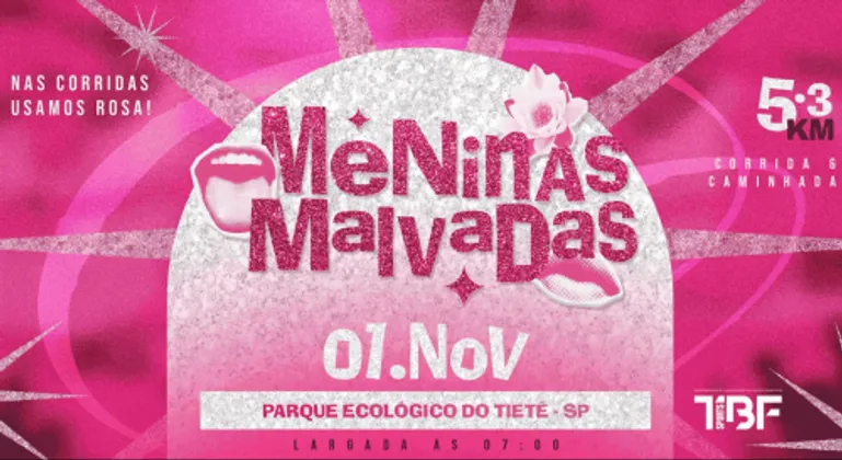 Imagem de divulgação da corrida 2 Corrida Meninas Malvadas Run 2026