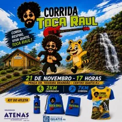 Imagem de divulgação da corrida Corrida Toca Raul Quatis
