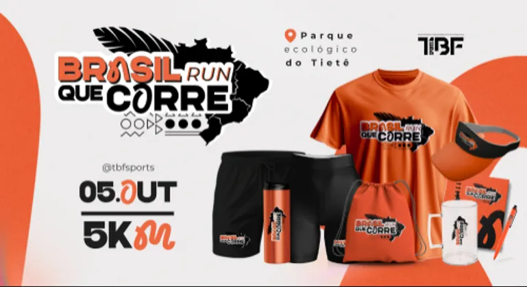 Imagem de divulgação da corrida Brasil Que Corre Run - 2025