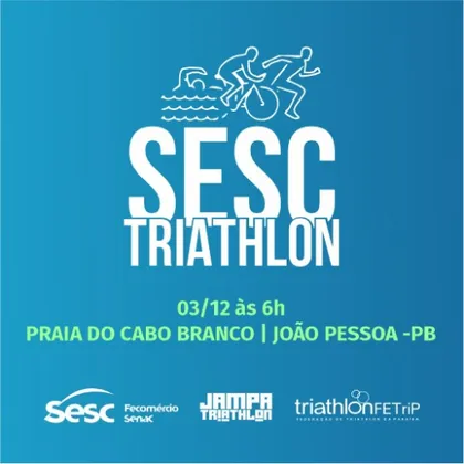 Imagem de divulgação da corrida Sesc Triathlon 2024 - João Pessoa