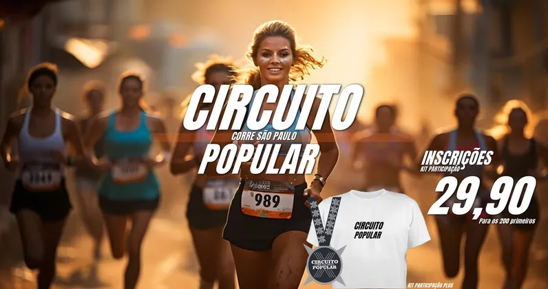 Imagem de divulgação da corrida Circuito Popular Corre Sp