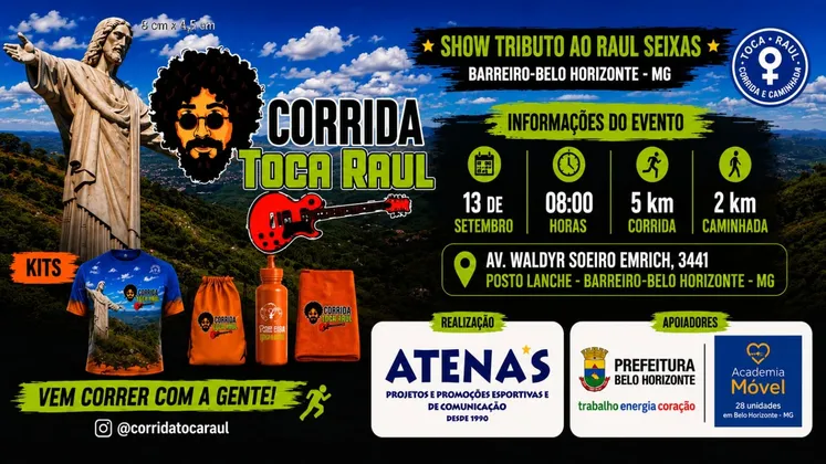 Imagem de divulgação da corrida Corrida Toca Raul Barreiro BH