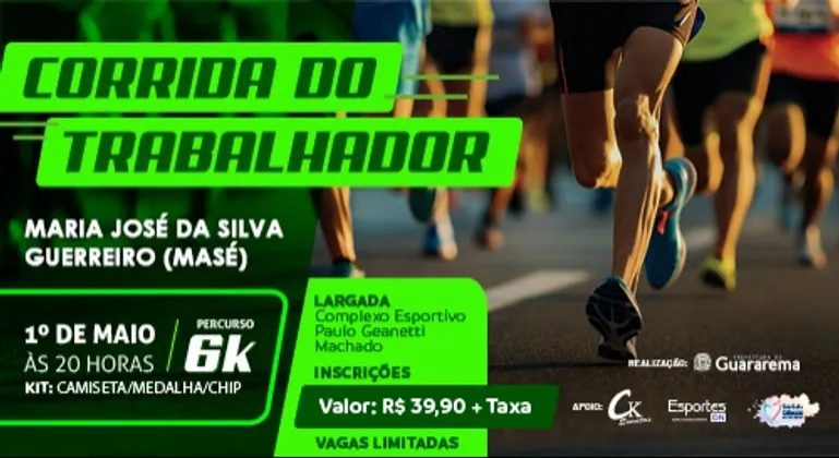 Imagem de divulgação da corrida Corrida Do Trabalhador 2026 - Guararema
