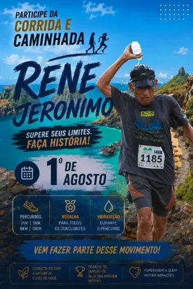 Imagem de divulgação da corrida 14ª Corrida e Caminha Renê Jerônimo