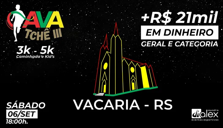 Imagem de divulgação da corrida 3º Corrida Ava Tchê