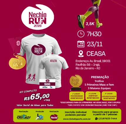 Imagem de divulgação da corrida Nechio Run 2025