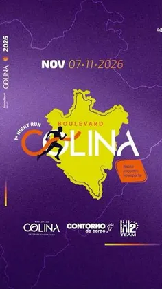 Imagem de divulgação da corrida 1ª Night Run Boulevard Colina