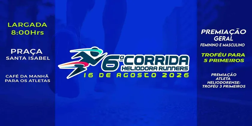 Imagem de divulgação da corrida 6ª CORRIDA DE HELIODORA - Heliodora Runners