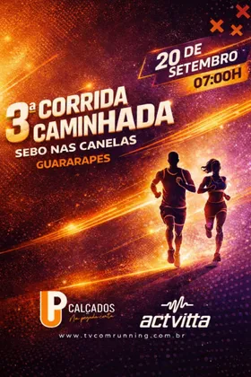Imagem de divulgação da corrida 3ª Corrida E Caminhada Sebo Nas Canelas Up Calçados Activitta