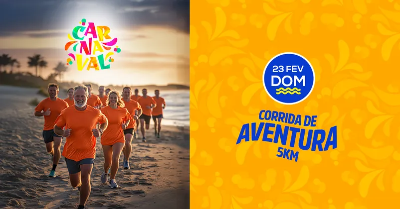 Imagem de divulgação da corrida Day Use Pé Na Areia - Com Corrida De Aventura 5km