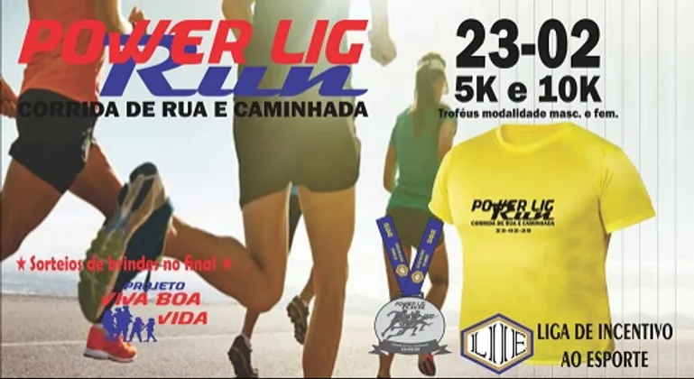 Imagem de divulgação da corrida Power Lig Run