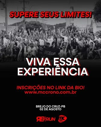 Imagem de divulgação da corrida 1ª Corrida Rb Run Brejo Do Cruz