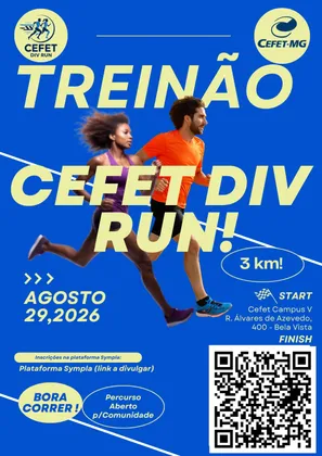 Imagem de divulgação da corrida Treinão CEFETDIV RUN