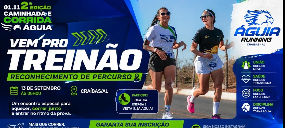 Imagem de divulgação da corrida Treinão De Reconhecimento De Percurso Equipe Águia