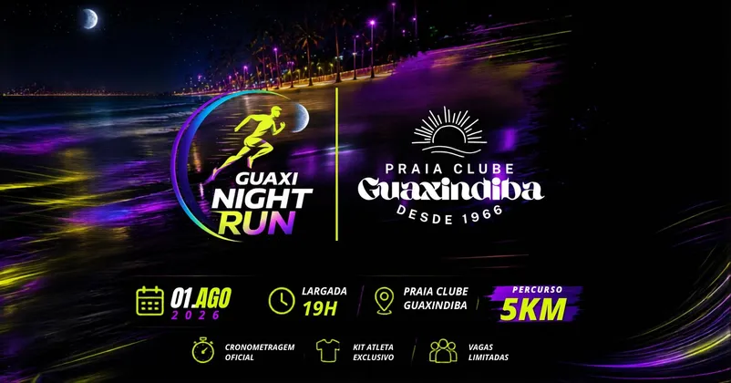 Imagem de divulgação da corrida Guaxi Night Run