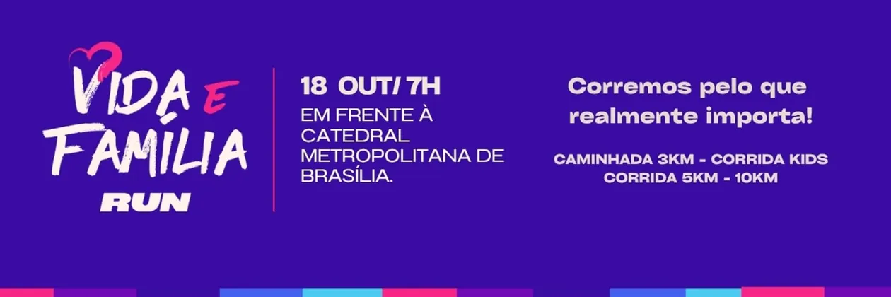 Imagem de divulgação da corrida Vida E Família Run 2026