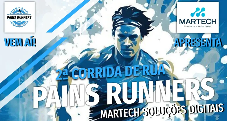 Imagem de divulgação da corrida 2ª Corrida De Rua Pains Runners Martech Soluções Digitais