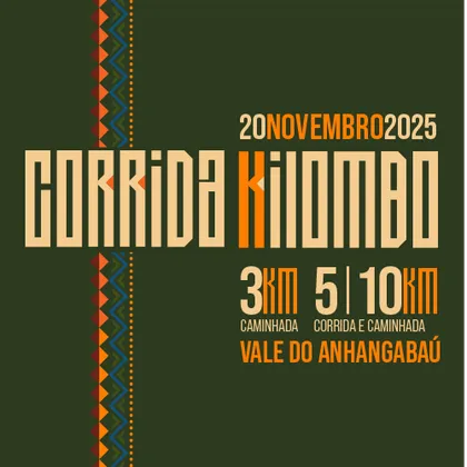 Imagem de divulgação da corrida Corrida Kilombo