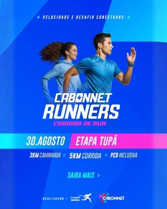 Imagem de divulgação da corrida Cabonnet Runners Etapa Tupã Sp