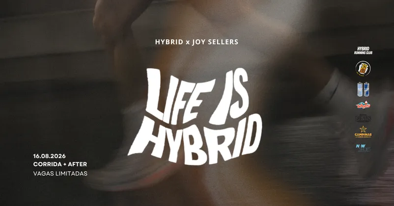 Imagem de divulgação da corrida LIFE IS HYBRID | HYBRID RUNNING CLUB x JOY SELLERS