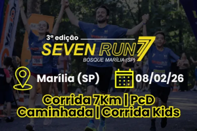 Imagem de divulgação da corrida 3ª Seven Run Marília
