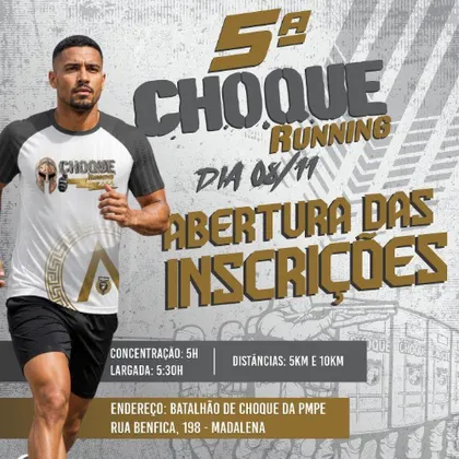 Imagem de divulgação da corrida 5ª Choque Running