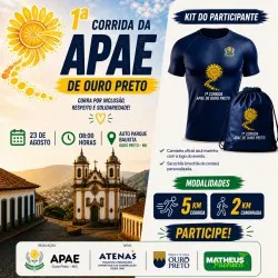 Imagem de divulgação da corrida 1° Corrida E Caminhada Girassol Em Movimento Apae Ouro Preto