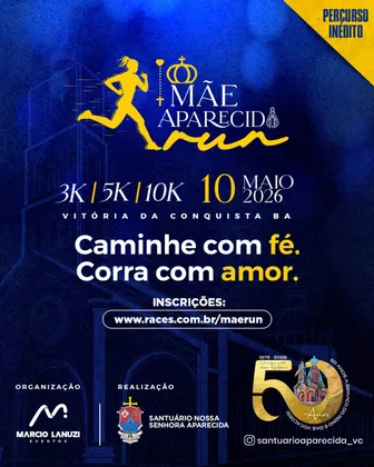 Imagem de divulgação da corrida Corrida Mãe Aparecida Run