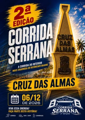 Imagem de divulgação da corrida Corrida Serrana - 2ª EdiÇÃo Cruz Das Almas