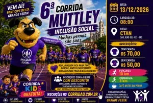 Imagem de divulgação da corrida 6ª Corrida Muttley Inclusão Social - São João Del Rei