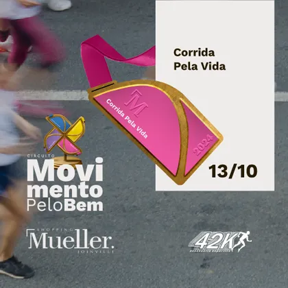 Imagem de divulgação da corrida Corrida Pela Vida 2024 - Joinville-Sc