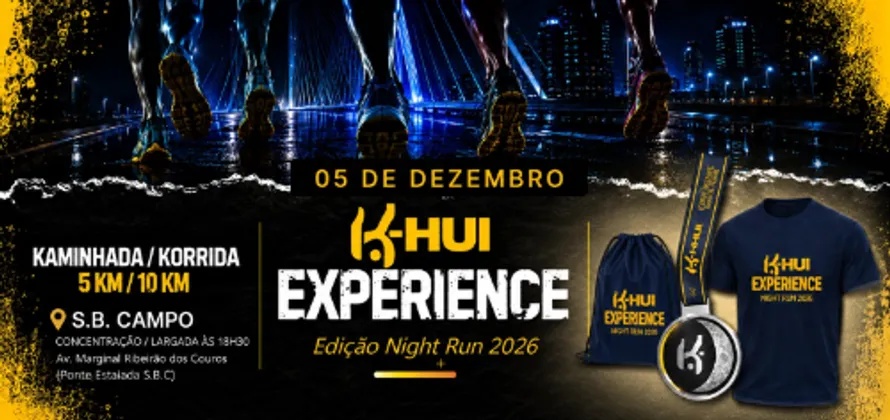 Imagem de divulgação da corrida KHUI EXPERIENCE Edição Night Run 2026