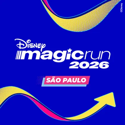 Imagem de divulgação da corrida Disney Magic Run 2026 - São Paulo
