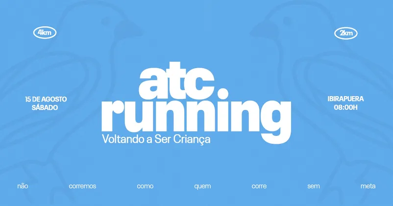 Imagem de divulgação da corrida ATC Running | Voltando a Ser Criança