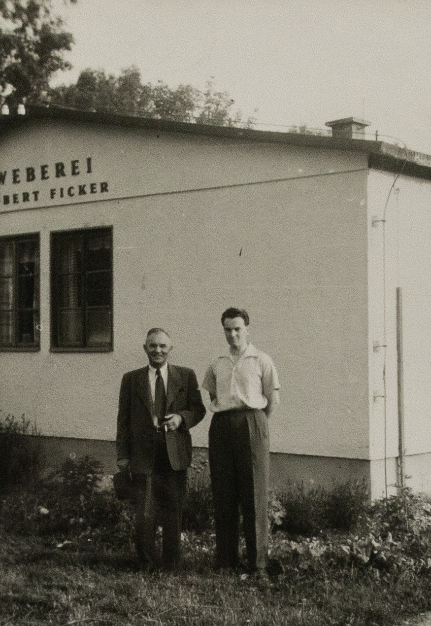 Rofima-1954-Gruender Robert Ficker mit Schwiegersohn Helmut Berka.png