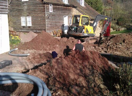 Whitewells district heating pipes